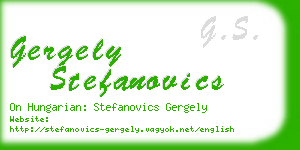 gergely stefanovics business card